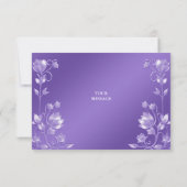 紫のスタイリッシュフローラサンキューカード サンキューカード (裏面)