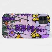 紫のステンドグラスと蝶 Case-Mate iPhoneケース (裏面(横))