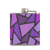 紫のステンドグラス模様の色合い フラスク (裏面)
