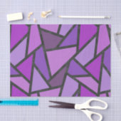 紫のステンドグラス模様の色合い 薄葉紙 (クラフト)