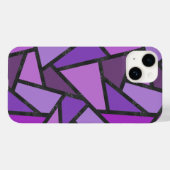 紫のステンドグラス模様の色合い Case-Mate iPhoneケース (裏面 (横))