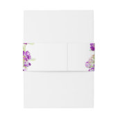 紫のストックフローラ水結婚色 招待状ベリーバンド (裏面例)