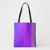 紫のストライプバッグ（反転） トートバッグ (正面)
