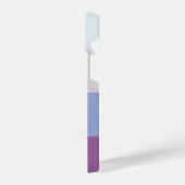 紫のストライプパレット iPhoneケース (左側面)