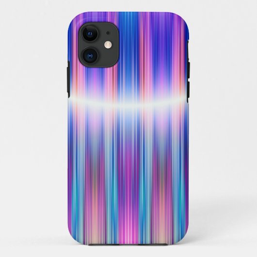 紫のストライプ柄 Case-Mate iPhoneケース (裏面)