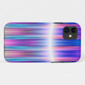 紫のストライプ柄 Case-Mate iPhoneケース (裏面(横))