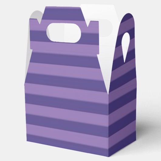 紫のストライプ模様切り妻箱 フェイバーボックス (オープン)