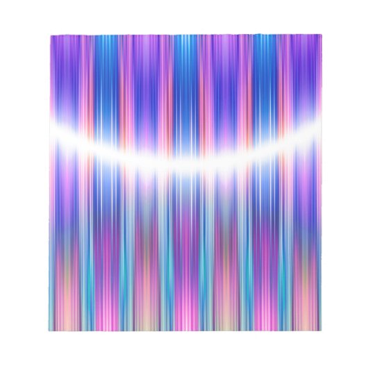 紫のストライプ模様 ノートパッド (正面)