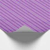 紫のストライプ ラッピングペーパー (角)