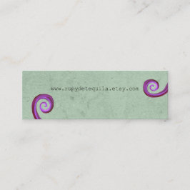 紫のスパイラルの黒板ヴィンテージ スキニー名刺