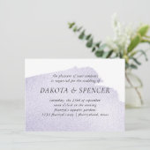 紫のスプラッシュ |トレンディー抽象芸術水彩 招待状 (スタンド正面)