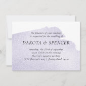 紫のスプラッシュ |トレンディー抽象芸術水彩 招待状 (正面)