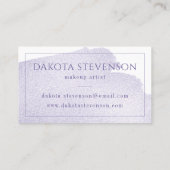 紫のスプラッシュ | Chic Lavender Violet Water Color 名刺 (裏面)