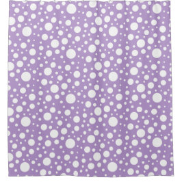 紫のスポットシャワーカーテン シャワーカーテン