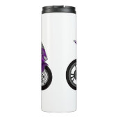 紫のスポーツバイクの漫画 タンブラー (裏面)