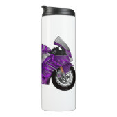 紫のスポーツバイクの漫画 タンブラー (回転右)