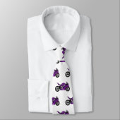 紫のスポーツバイクの漫画 ネクタイ (タイ)