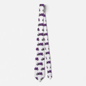 紫のスポーツバイクの漫画 ネクタイ (正面)