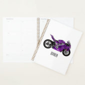 紫のスポーツバイクの漫画 プランナー手帳 (ディスプレー)