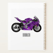 紫のスポーツバイクの漫画 プランナー手帳 (裏面)