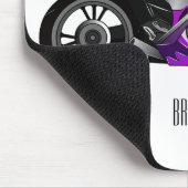 紫のスポーツバイクの漫画 マウスパッド (コーナー)