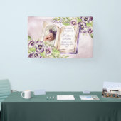 紫のスミレのアーチ写真ユニークバプテスバナー 横断幕 (トレードショー)