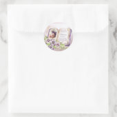 紫のスミレのアーチ写真ユニーク洗礼 ラウンドシール (バッグ)