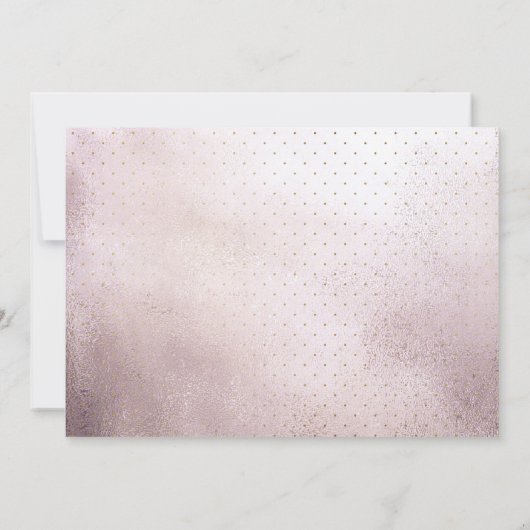 紫のスミレのアーチ写真ユニーク洗礼 招待状 (裏面)