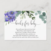 紫のスミレの緑のベビーシャワーベビー エンクロージャーカード (正面)