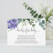 紫のスミレの緑のベビーシャワーベビー エンクロージャーカード (スタンド正面)