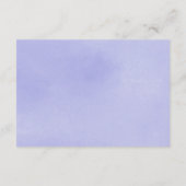 紫のスミレの緑のベビーシャワーベビー エンクロージャーカード (裏面)