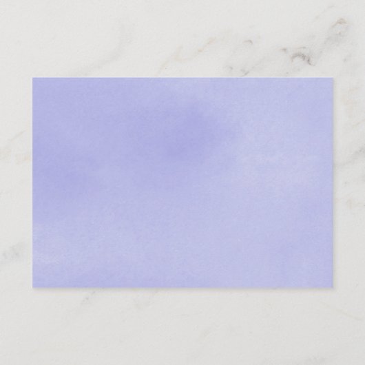 紫のスミレの緑のベビーシャワーベビー エンクロージャーカード (裏面)