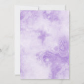 紫のスモーキー大理結婚石蝶 招待状 (裏面)