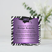 紫のゼブラの卒業発表 招待状 (スタンド正面)