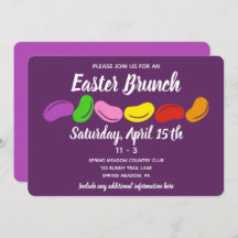 紫のゼリー豆イースターブランチパーティー