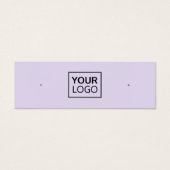 紫のソーシャルメディアのスタッドイヤリングディスプレイカード (正面)