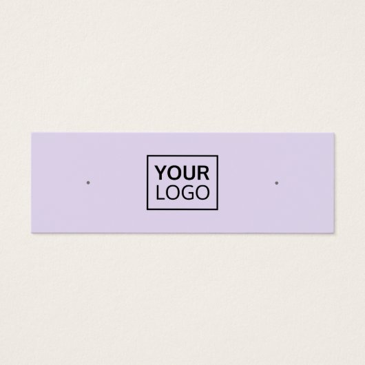 紫のソーシャルメディアのスタッドイヤリングディスプレイカード (正面)