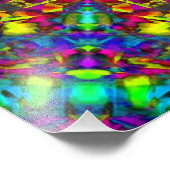 紫のターキオースと黄色のマンダラパターン フォトプリント            (角)