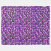 紫のタータンチェック十字模様 フリースブランケット (正面(横))