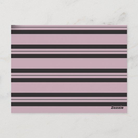 紫のダマスクパーティーフラグバンティングバナーポストカード ポストカード (裏面)