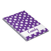 紫のチアリーダー ポンポン柄 ノートブック (右側)