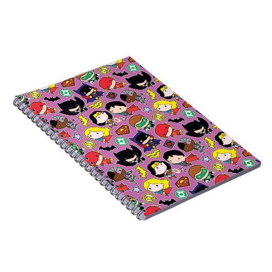 紫のチビジャスティスリーグ柄 ノートブック (右側)