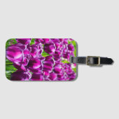 紫のチューリップの大きな畑 ラゲッジタグ (正面横)