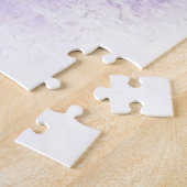 紫のチューリップの紫のポットパズル水色 ジグソーパズル (側面)