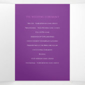 紫のチューリップハートアートの物語の結婚献身 三つ折りプログラム (内部中)