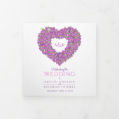 紫のチューリップハートアート結婚ストーリー献身のT 三つ折りプログラム (カバー)