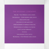 紫のチューリップハートアート結婚ストーリー献身のT 三つ折りプログラム (内部中)