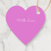 紫のチューリップ感謝していハートアート結婚 フェイバータグ (裏面)