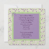 紫のチューリップ結婚の誓いの更新 招待状 (正面)