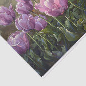 紫のチューリップ絵画の植物分離 薄葉紙 (詳細)